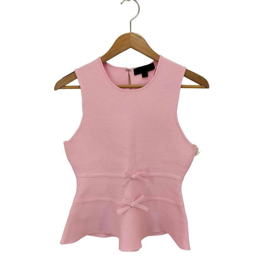 ZARA（ザラ） リボン付きペプラムニットトップス レディース import：S 