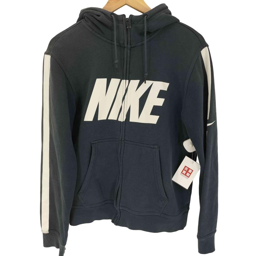NIKE（ナイキ） 袖 フロントロゴプリント ジップアップ パーカー