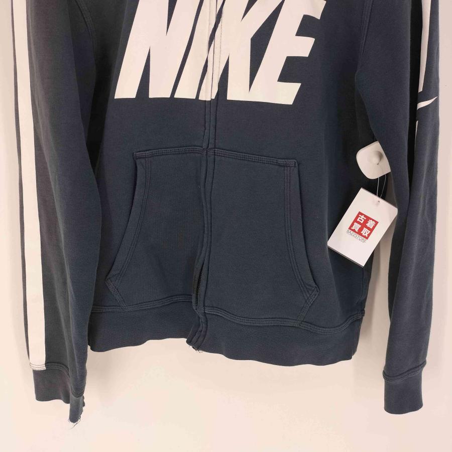 NIKE（ナイキ） 袖 フロントロゴプリント ジップアップ パーカー