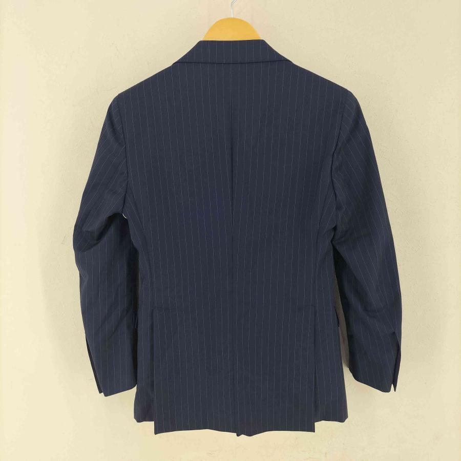 TAGLIATORE ダブルブレスト テーラードジャケットL相当 ストライプ 紺 TAGLIATORE（タリアトーレ） イタリア製 ストライプ ダブルブレスト
