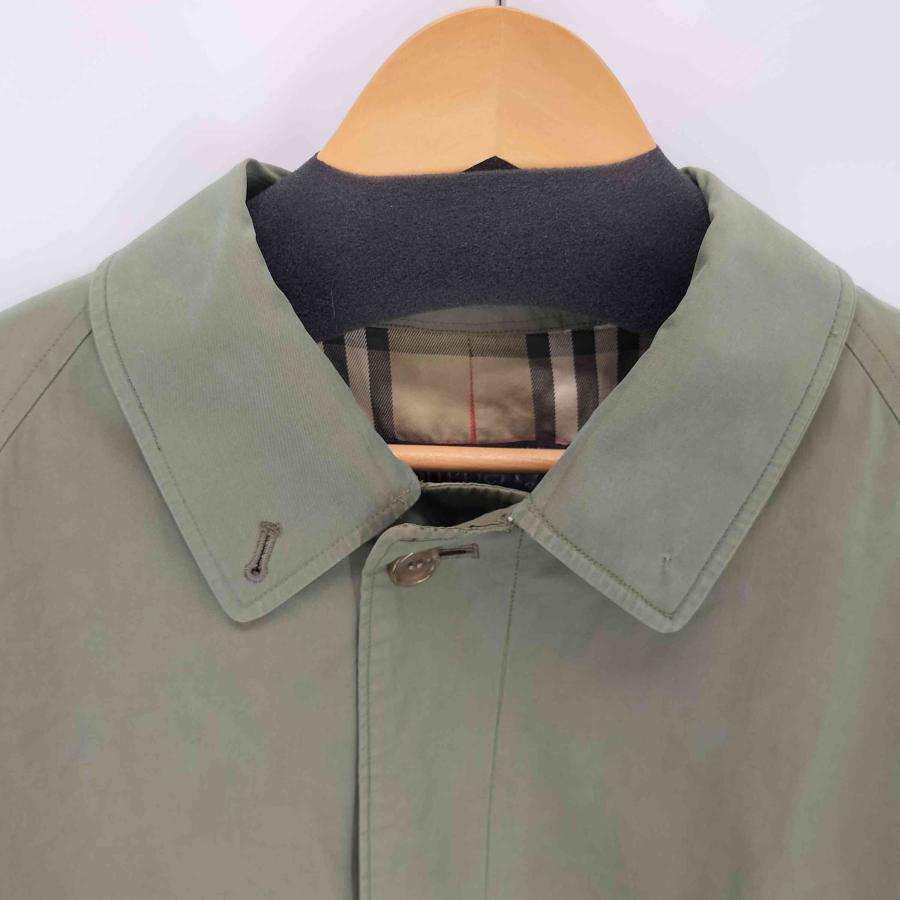 80s Burberry's ステンカラーコート ノバチェック 英国製 玉虫 BURBERRYS(バーバリーズ) 80s 英国製 裏地ノバチェック 比翼ステン