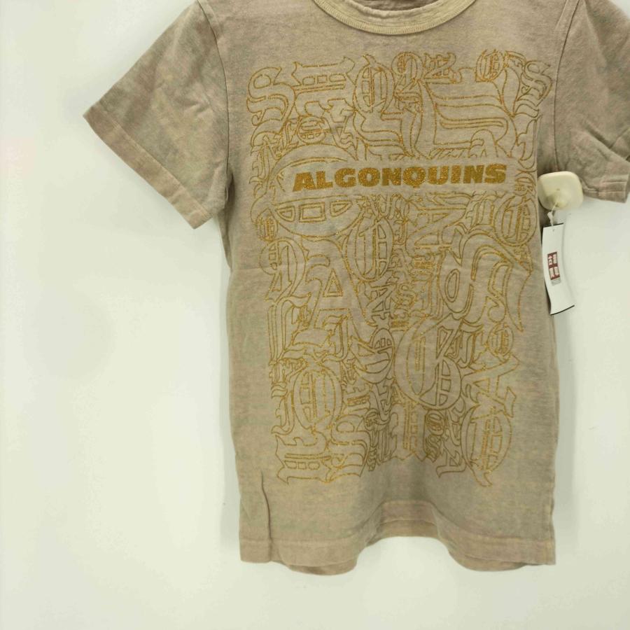 ALGONQUINS（アルゴンキン） ラメ ロゴ プリント Tシャツ Y2K