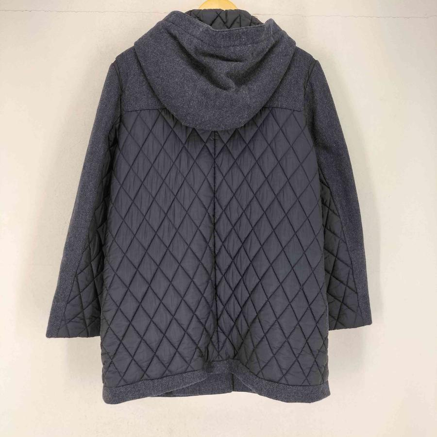 『ポールスミス』ダッフルコート キルティング 異素材 切替 44 グレーパープル Paul Smith（ポール・スミス） 異素材 キルティング ダッフルコート