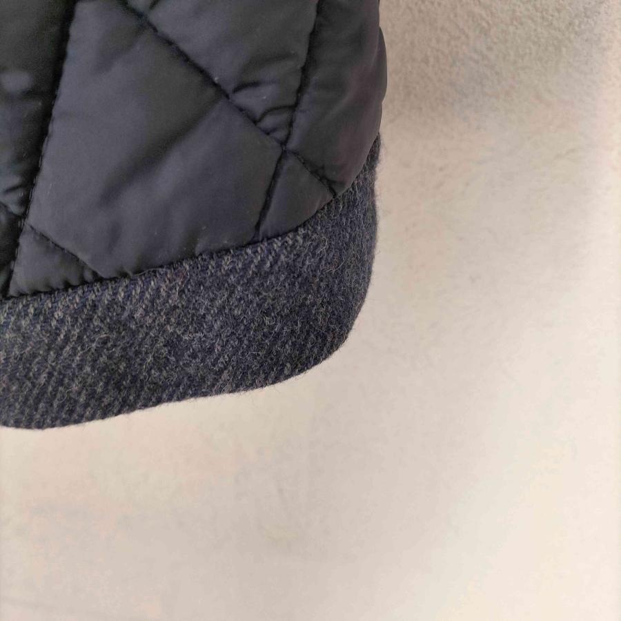 『ポールスミス』ダッフルコート キルティング 異素材 切替 44 グレーパープル Paul Smith（ポール・スミス） 異素材 キルティング ダッフルコート