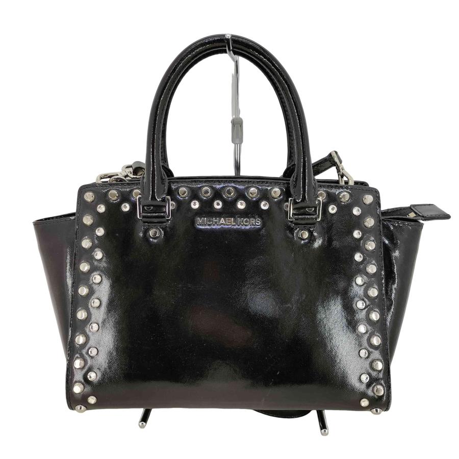 MICHAEL KORS（マイケルコース） スタッズ 2way エナメル ハンドバッグ 