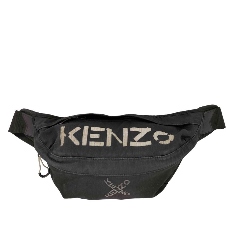 KENZOブラック ウエストポーチ 新品未使用品 ケンゾー KENZO ブラック ナイロン ウエストポーチ ボディバッグ