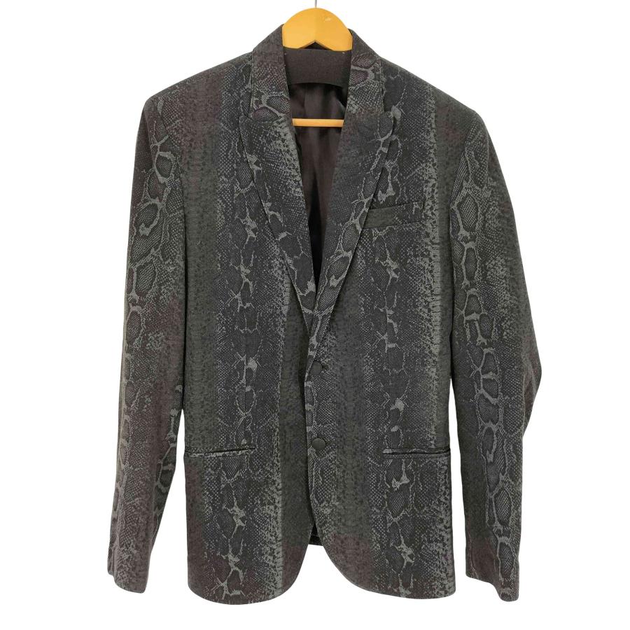 【XL】パイソン柄 テーラードジャケット サイズ50 ZARA MAN(ザラマン) パイソン柄 2Bテーラードジャケット メンズ import