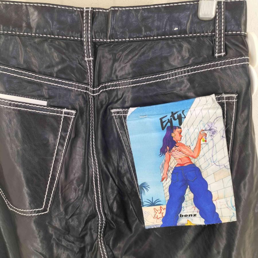 EYTYS（エイティーズ） Benz フェイクレザーホワイトステッチパンツ 
