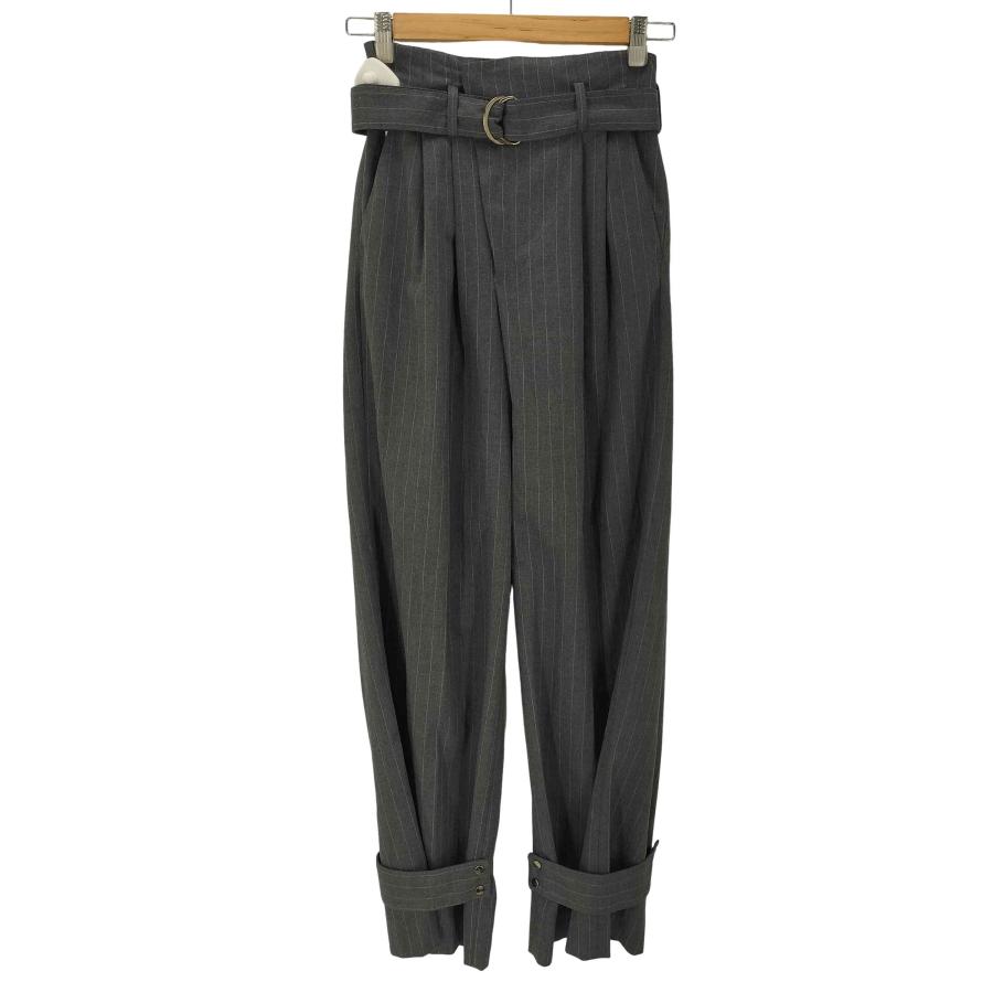 ZARA（ザラ） ベルト付きストライプスラックスパンツ レディース JPN