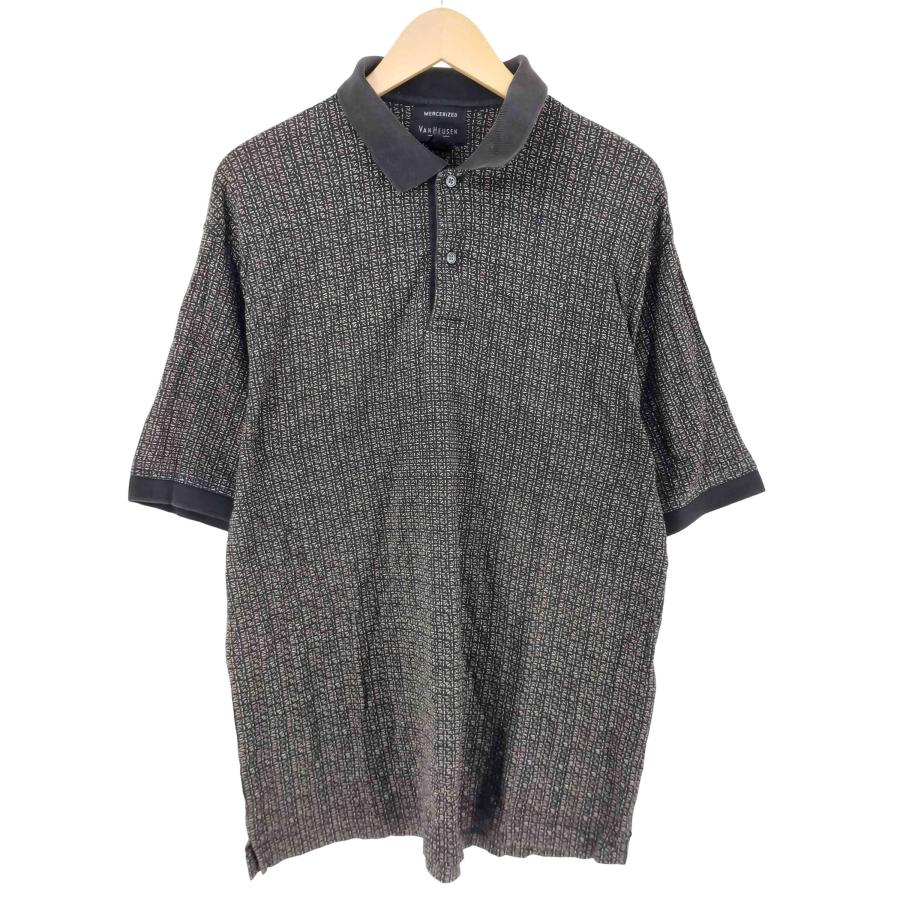 VAN HEUSEN(ヴァンヒューゼン) 90s 総柄ポロシャツ メンズ M 中古 古着 