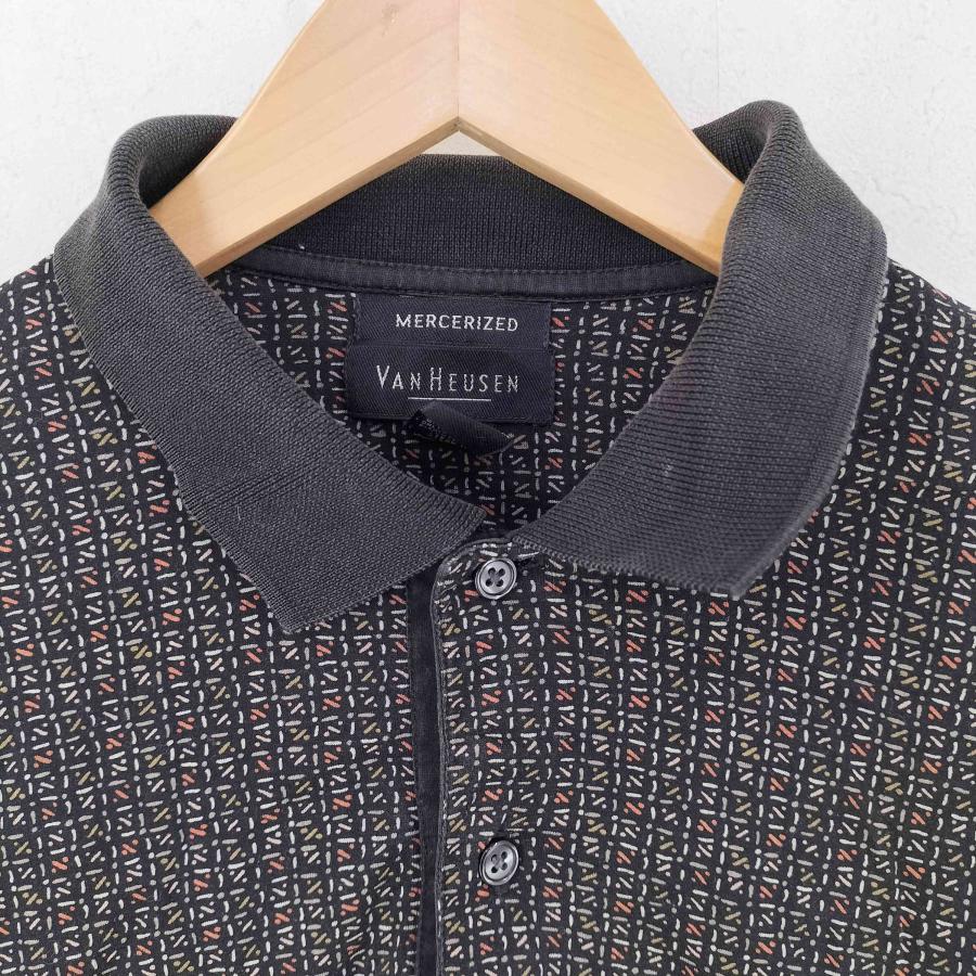 VAN HEUSEN(ヴァンヒューゼン) 90s 総柄ポロシャツ メンズ M 中古 古着 