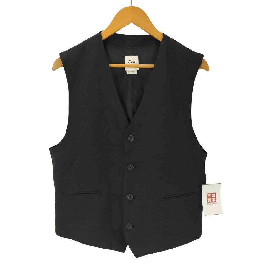 ◎極美品 ザラ デザイン性抜群 超人気アイテム 3ピーススーツ ベスト付き ZARA（ザラ） VISCOSE-LINEN SUIT VEST ビスコース リネン スーツ