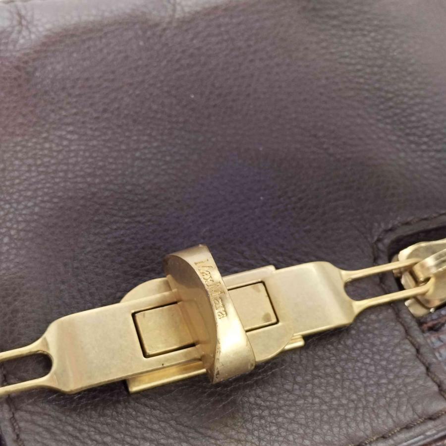 マックスマーラ MAX MARA MARGAUX マルゴー レザーキャンバストート