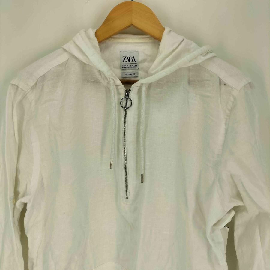 ZARA（ザラ） リラックス フィット リネンコットン ハーフジップ