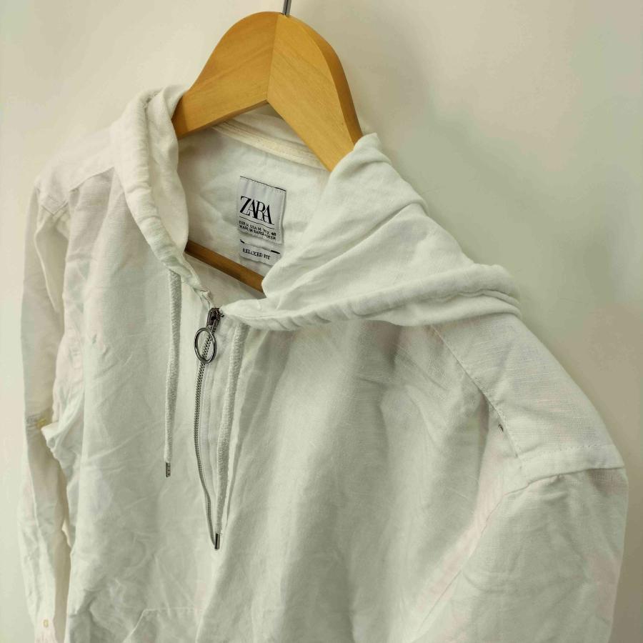 ZARA（ザラ） リラックス フィット リネンコットン ハーフジップ
