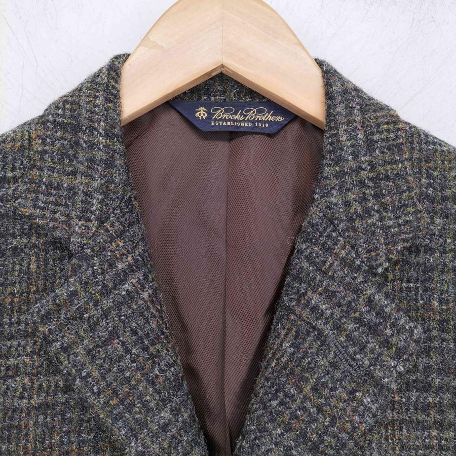 美品 ブルックスブラザーズ ツイードウール テーラードジャケット ブラウン BROOKS BROTHERS（ブルックスブラザーズ） ツイードテーラード