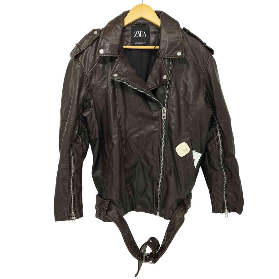 新品同様♪ ZARA ザラ　オーバーサイズ　ライダースジャケット　L ZARA（ザラ） ユーズドオーバーサイズ フェイクレザー ライダース