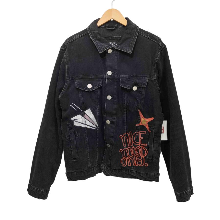 ZARA（ザラ） ペイント ダメージ加工 デニムジャケット メンズ import 