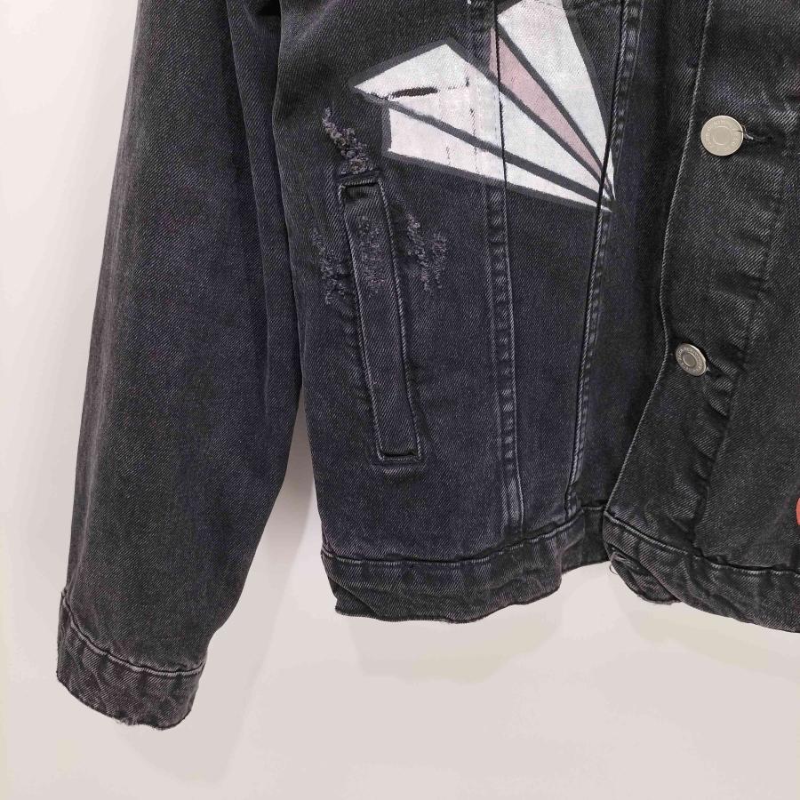 ZARA（ザラ） ペイント ダメージ加工 デニムジャケット メンズ import 