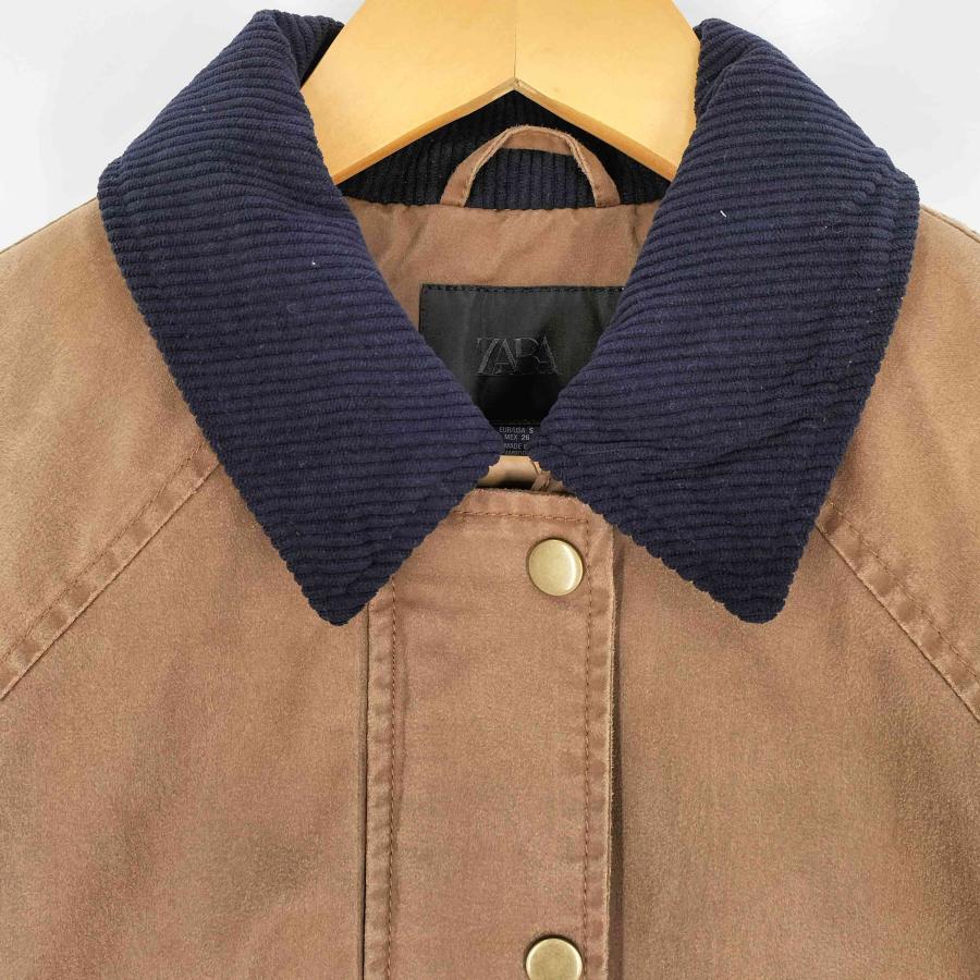 今期完売品⭐︎ZARAコントラストカラーワックスジャケット ZARA（ザラ） コントラストカラー ワックス ジャケット レディース