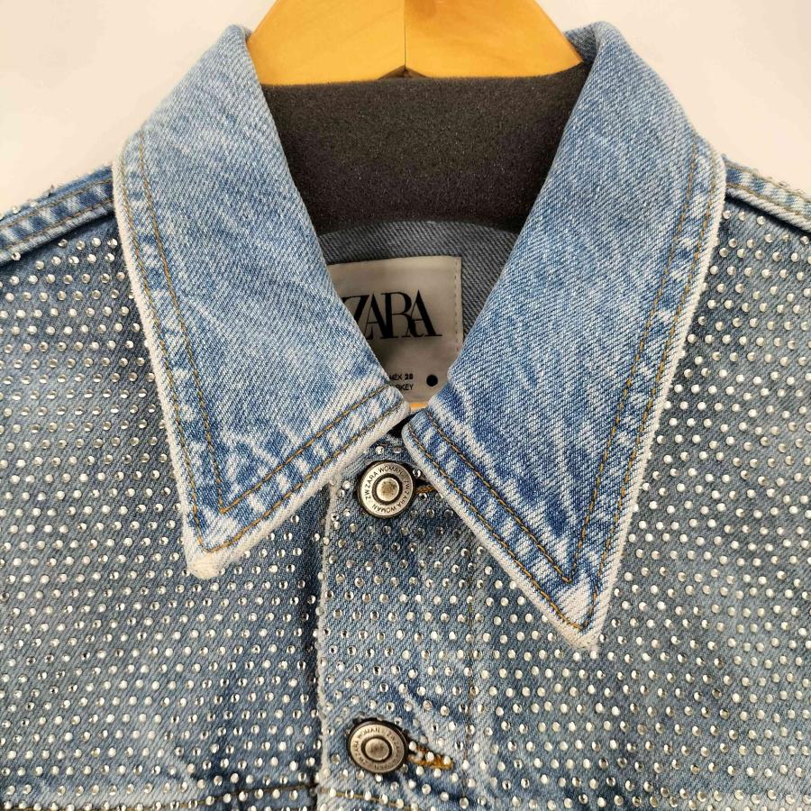ZARA（ザラ） ラインストーンデニムジャケット レディース S 中古 古着