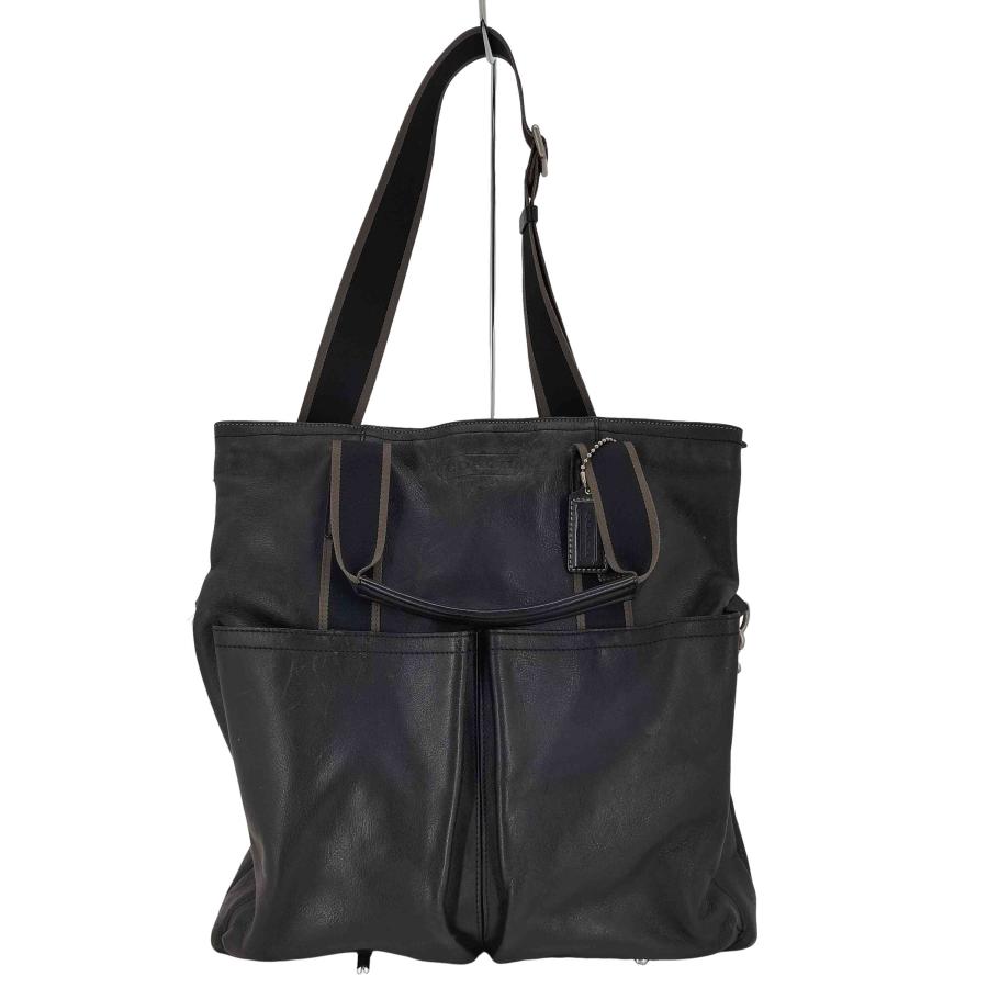 COACH（コーチ） ロゴ刻印 レザー 2WAY ショルダーバッグ メンズ 表記 