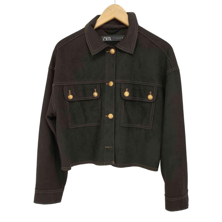 ZARA（ザラ） コントラストトップステッチ入りジャケット レディース 