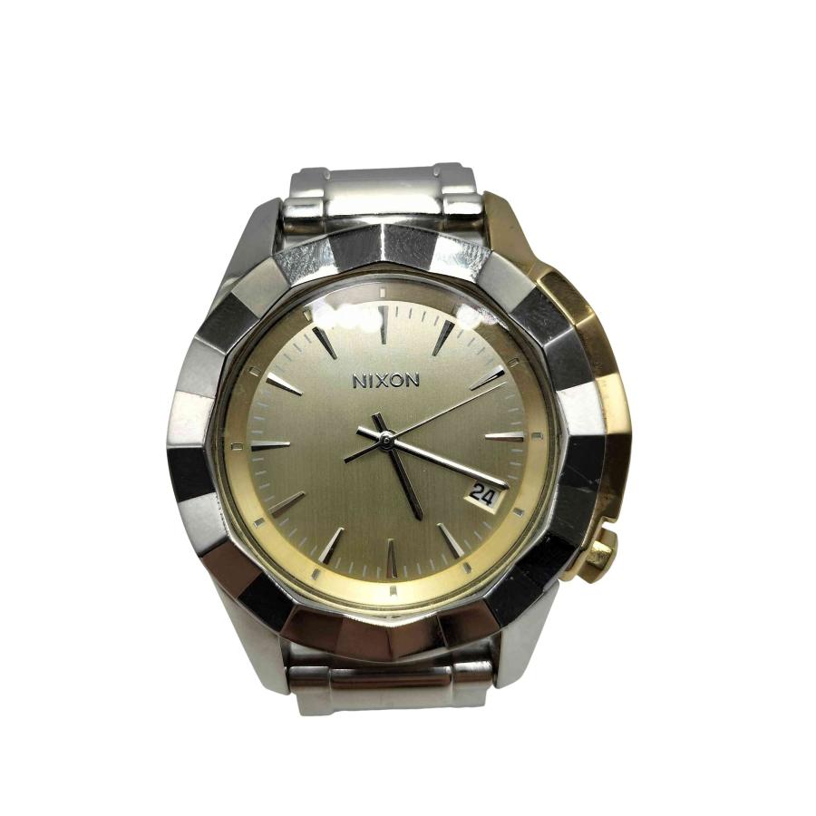 【中古】幅100x160cm 銀色 2番➕木色24番 NIXON（ニクソン） Ladies THE MONARCH Silver Light Gold Watc 中古
