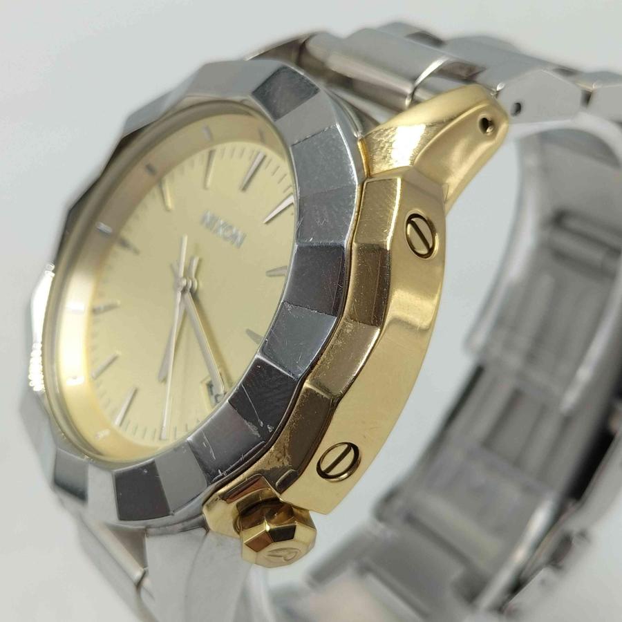 NIXON（ニクソン） Ladies THE MONARCH Silver Light Gold Watc 中古 ニクソン 白金 中古