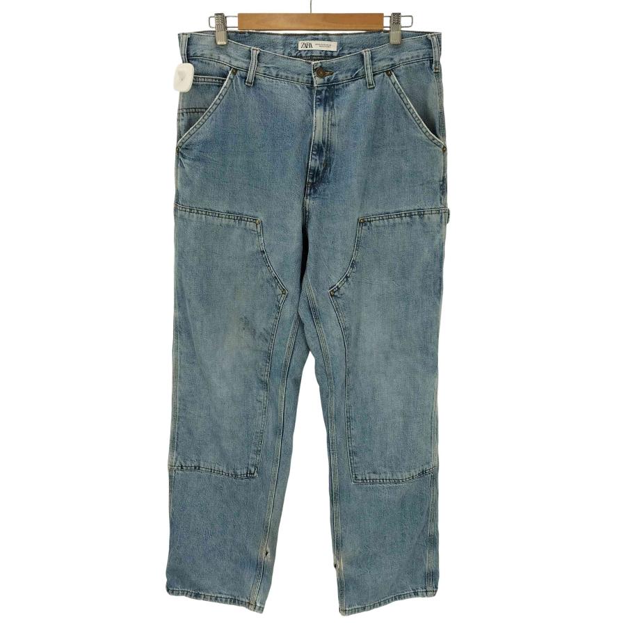 ZARA（ザラ） バギー ワイド ペインター ダブルニー デニム パンツ