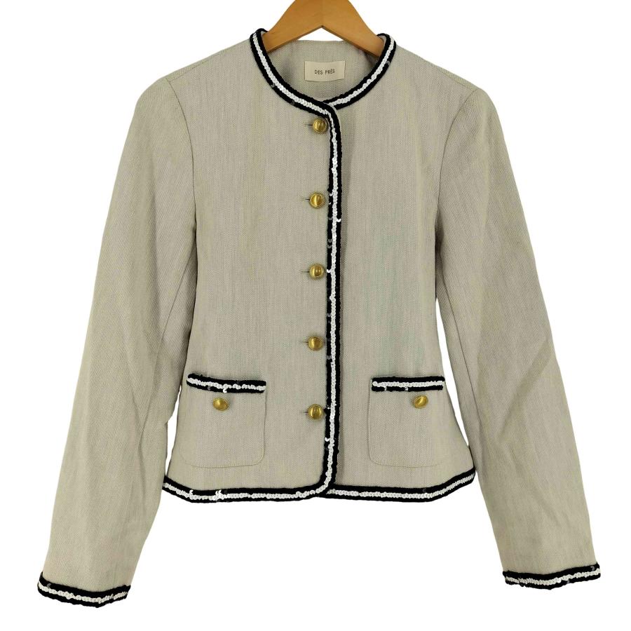 DES PRES（デプレ） コットンオックスフォード スパンコールブレード 