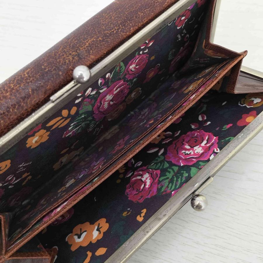 ANNA SUI（アナスイ） バタフライ レザー がま口 長財布 レディース