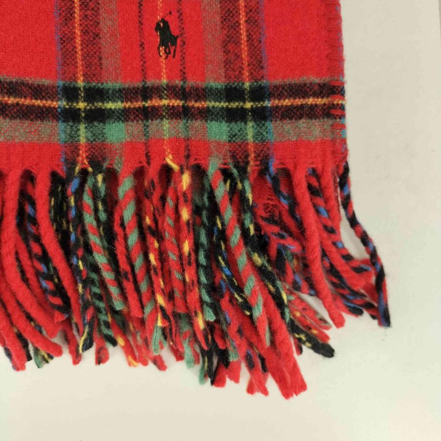 Polo Ralph Lauren チェック柄マフラー 赤ポニー RALPH LAUREN(ラルフローレン) ポニー刺繍 チェック柄 マフラー