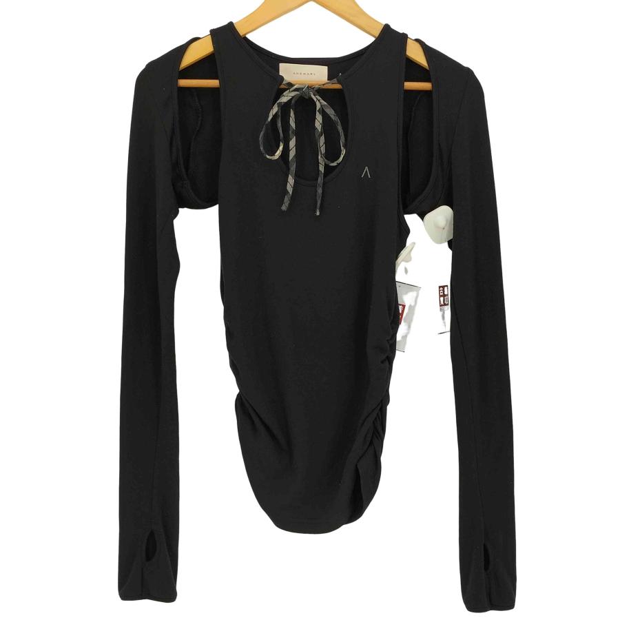 トップス ANDMARY Hannah check tops black AND MARY(アンドマリー) Hannah check tops レディース FREE 中古 古着