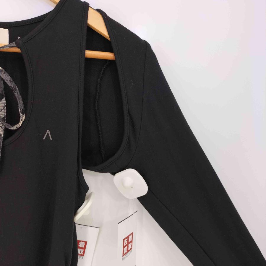 トップス ANDMARY Hannah check tops black AND MARY(アンドマリー) Hannah check tops レディース FREE 中古 古着