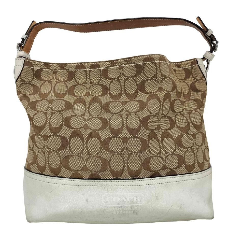 COACH（コーチ） シグネチャー 総柄 レザー切替キャンバスワン 