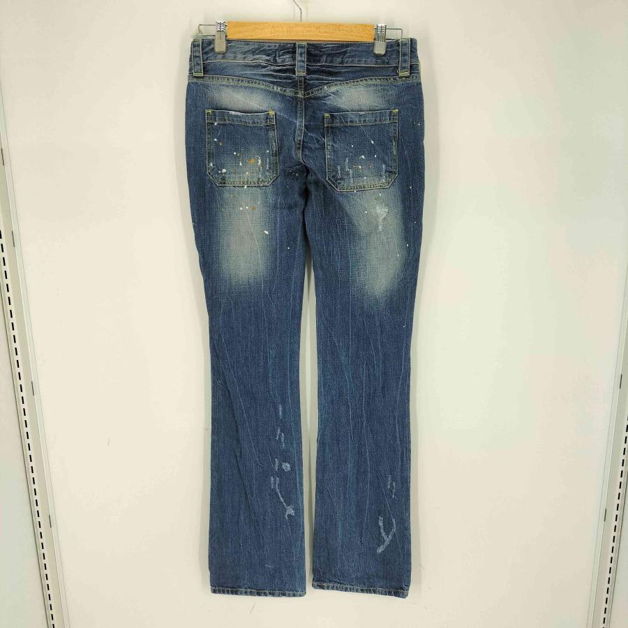 ZARA（ザラ） TRF DENIM ペイント クラッシュ加工 ローライズ フレア