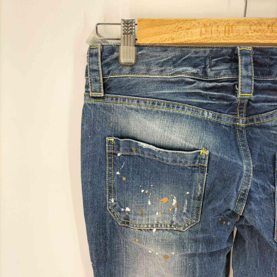 ZARA（ザラ） TRF DENIM ペイント クラッシュ加工 ローライズ フレア