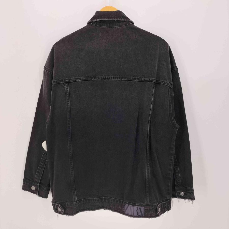 ZARA（ザラ） ダメージ加工 オーバーサイズ ブラック デニムジャケット 