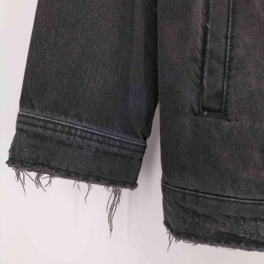 ZARA（ザラ） ダメージ加工 オーバーサイズ ブラック デニムジャケット