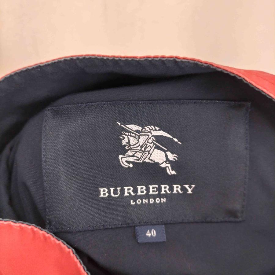 【Burberry】希少・美品　ハーフコート　襟スタッズ　革使い　サイズ：40 BURBERRY LONDON(バーバリーロンドン) スタンドカラー ハーフコート
