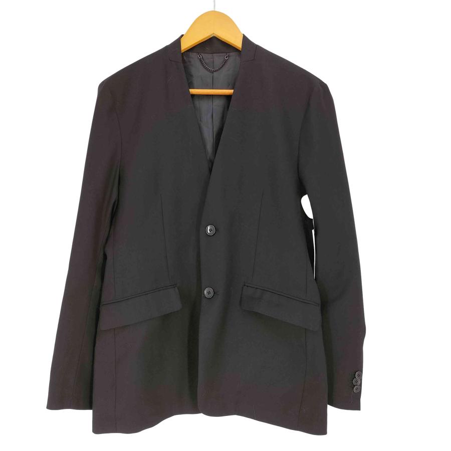 MORGAN HOMME（モルガンオム） レーヨン混 ノーカラージャケット 