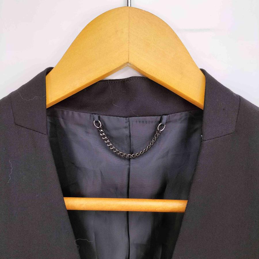 MORGAN HOMME（モルガンオム） レーヨン混 ノーカラージャケット 