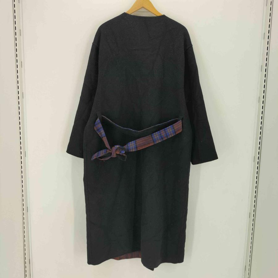 HARE（ハレ） メルトンチェック リバーシブルガウンコート メンズ M 