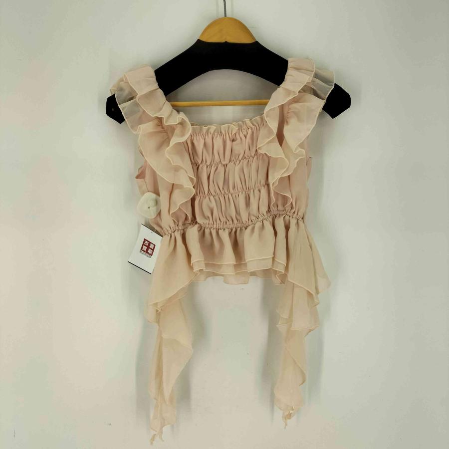 チコ Chico(チコ) レースドロップフリルシャーリングブラウス