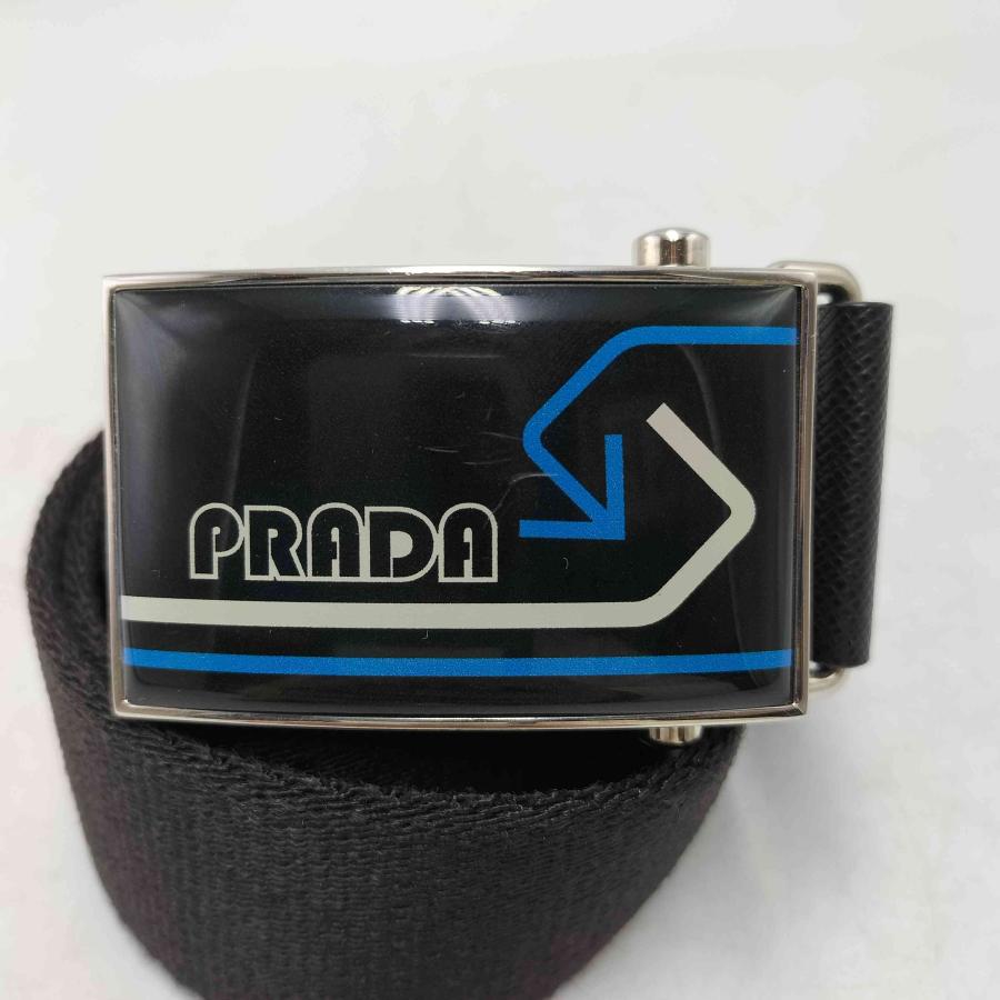 PRADA（プラダ） ロゴ デザイン サフィアーノレザー ガチャベルト