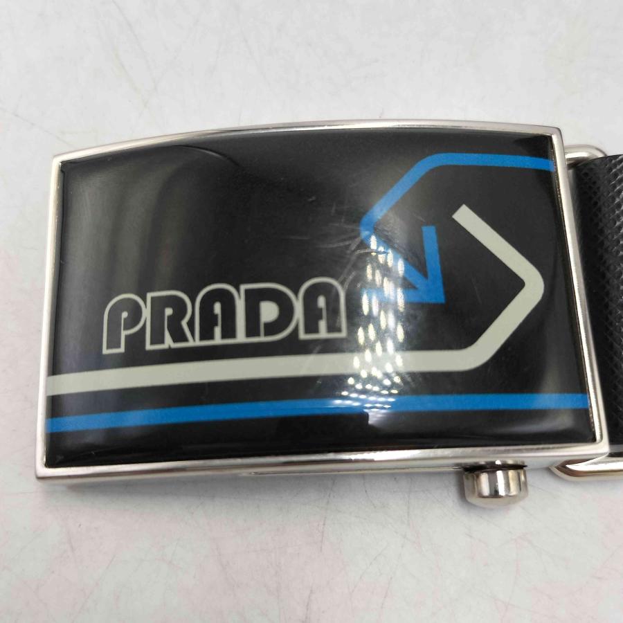 PRADA（プラダ） ロゴ デザイン サフィアーノレザー ガチャベルト