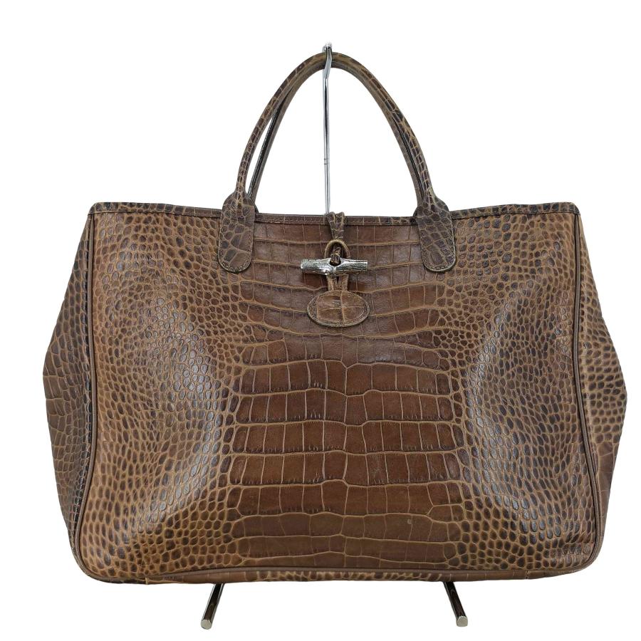 Longchamp ロンシャン クロコ型押し ハンドバッグ LONGCHAMP（ロンシャン） クロコ型押し トートバッグ レディース 表記