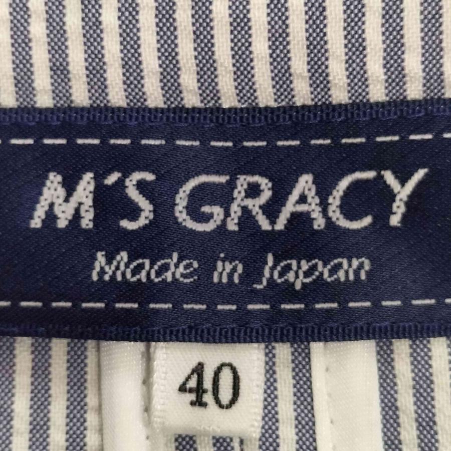 【極美品】エムズグレイシー　シアサッカー　ストライプテーラードジャケット M'S GRACY（エムズグレイシー） Ms GRACY(エムズグレイシー) シア