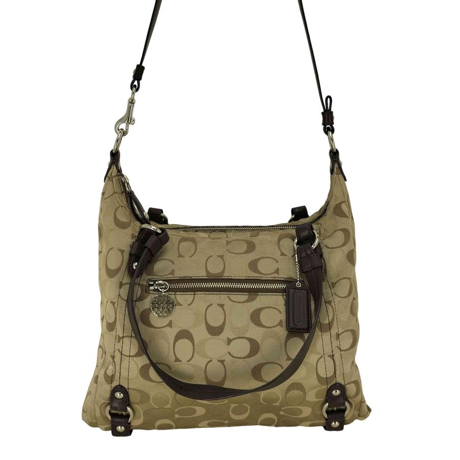 最終値下coach コーチ　2way トートバッグ　ショルダーバッグシグネチャー COACH（コーチ） シグネチャー 2way ショルダー トートバッグ